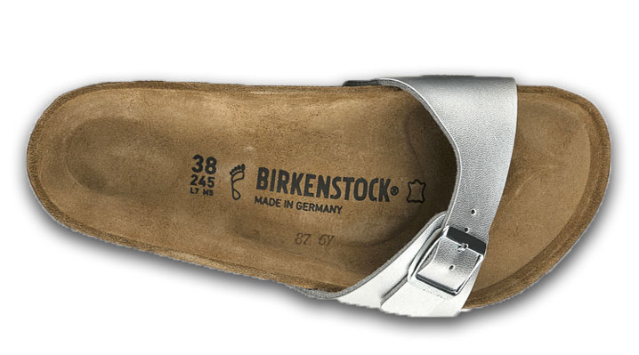Birkenstock Madrid Birko Flor Silver UK 7.5 EUR 41 (40411)