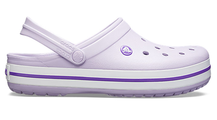 lavender crocband clog
