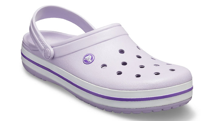 lavender crocband clog