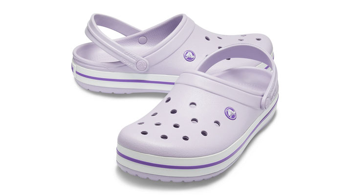 lavender crocband clog