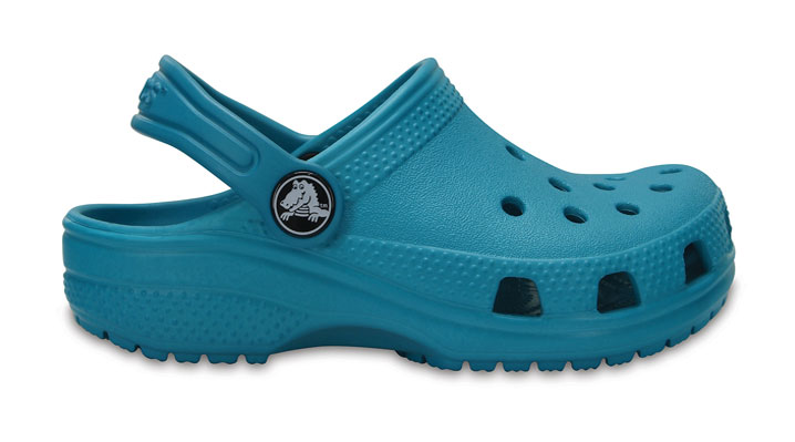 turquoise crocs with fur