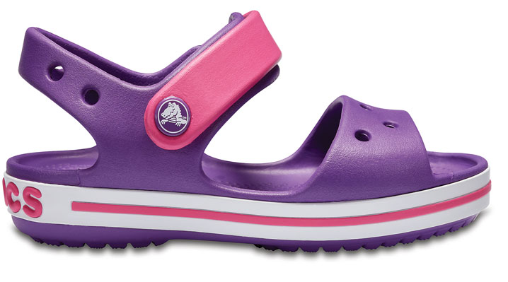 Crocs Kids Crocband Sandal Amethyst/Paradise Pink UK 9 EUR 25-26 US C9 (12856-54O)