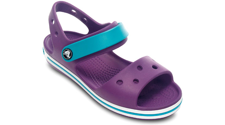 Crocs Kids Crocband Sandal Dahlia/Aqua UK 10 EUR 27-28 US C10 (12856-52H)