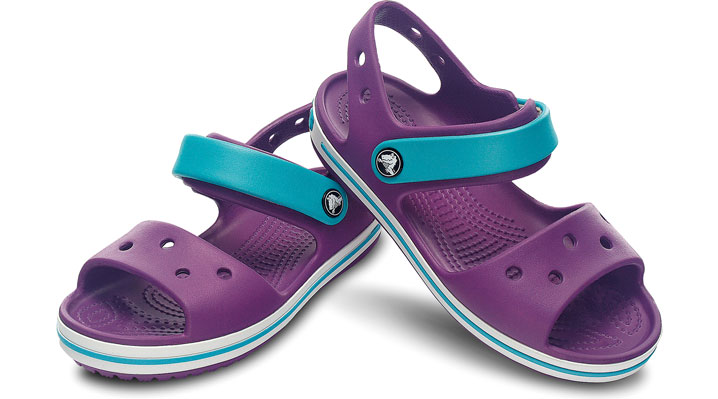 Crocs Kids Crocband Sandal Dahlia/Aqua UK 10 EUR 27-28 US C10 (12856-52H)