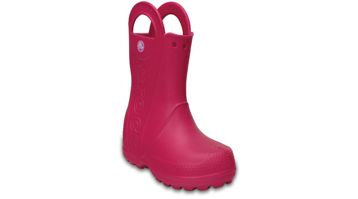 Crocs Kids Handle It Rain Boot Candy Pink UK 10 EUR 27-28 US C10 (12803-6X0)