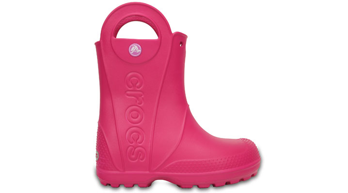 Crocs Kids Handle It Rain Boot Candy Pink UK 10 EUR 27-28 US C10 (12803-6X0)