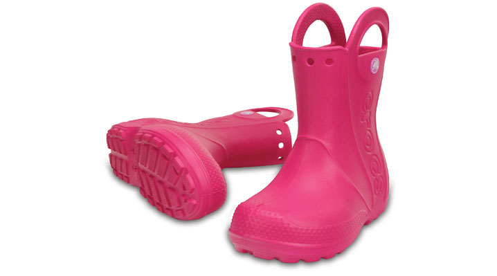 Crocs Kids Handle It Rain Boot Candy Pink UK 11 EUR 28-29 US C11 (12803-6X0)