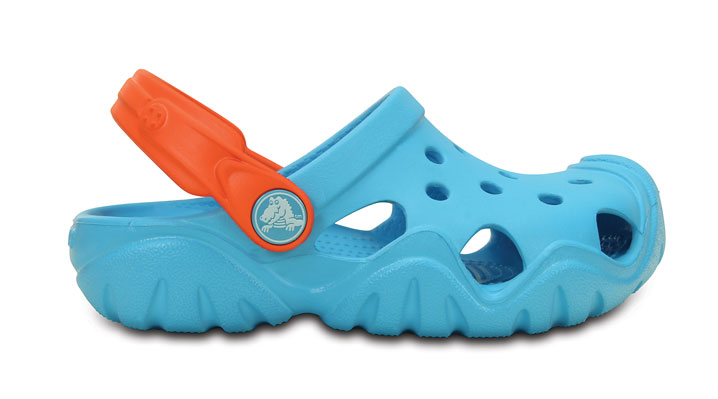 Crocs Kids Swiftwater Clog Electric Blue/Tangerine UK 1 EUR 32-33 US J1 (202607-4GQ)