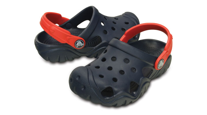 Crocs Kids Swiftwater Clog Navy/Flame UK 1 EUR 32-33 US J1 (202607-4BA)