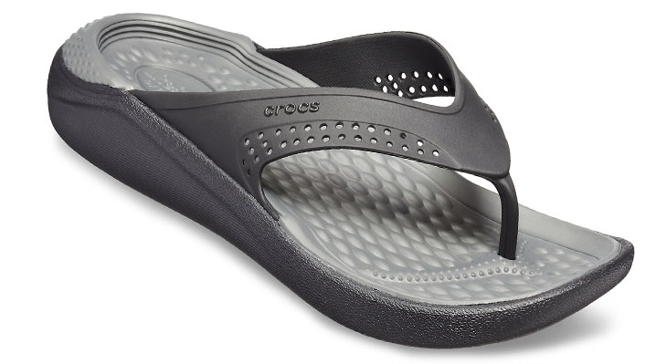 Crocs LiteRide Flip Black/Slate Grey UK 11-12 EUR 46-47 US M12 (205182-0DD)
