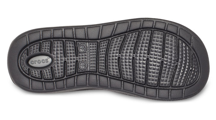 Crocs LiteRide Flip Black/Slate Grey UK 3-4 EUR 36-37 US M4/W6 (205182-0DD)