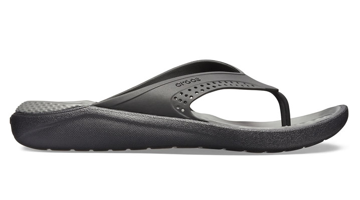 Crocs LiteRide Flip Black/Slate Grey UK 6-7 EUR 39-40 US M7/W9 (205182-0DD)