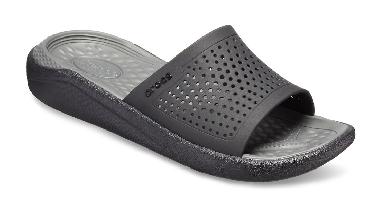 Crocs LiteRide Slide Black/Slate Grey UK 10-11 EUR 45-46 US M11 (205183-0DD)
