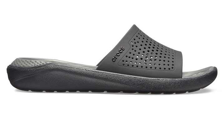 Crocs LiteRide Slide Black/Slate Grey UK 10-11 EUR 45-46 US M11 (205183-0DD)