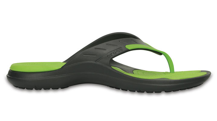 Crocs Modi Sport Flip Graphite/Volt Green UK 12 EUR 48-49 US M13 (202636-0A1)