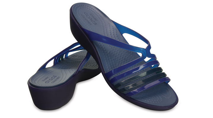Crocs Womens Isabella Mini Wedge Cerulean Blue UK 3 EUR 35-36 US W5 (202464-4O5)