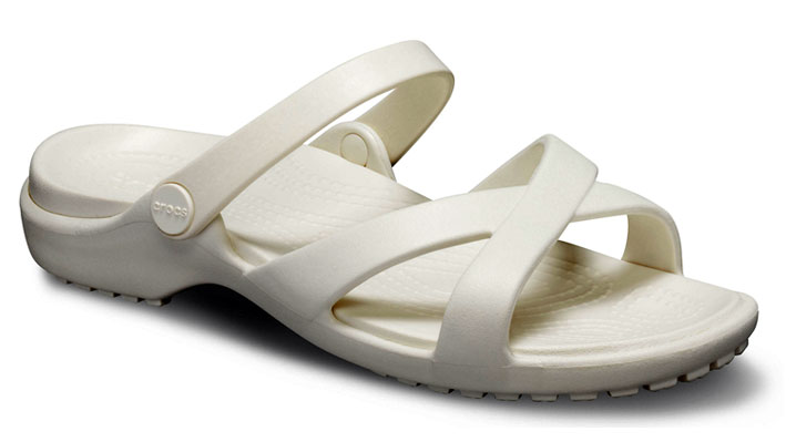 Crocs Womens Meleen CrossBand Sandal Oyster UK 3 EUR 35-36 US W5 (205472-159)