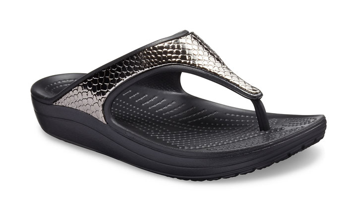 gunmetal metallic crocs