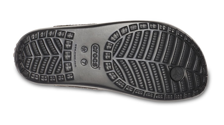 Crocs Womens Sloane Metallic Texture Flip Gunmetal/Black UK 8 EUR 41-42 US W10 (205604-0FG)