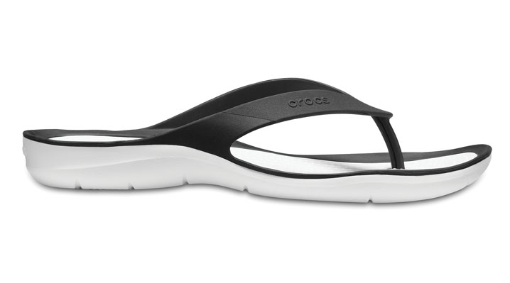 Crocs Womens Swiftwater Flip Black/White UK 8 EUR 41-42 US W10 (204974-066)