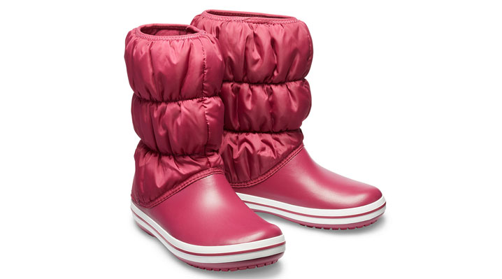 Crocs Womens Winter Puff Boot Pomegranate/White UK 3 EUR 35-36 US W5 (14614-6D7)