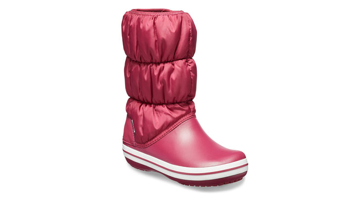 Crocs Womens Winter Puff Boot Pomegranate/White UK 6 EUR 38-39 US W8 (14614-6D7)
