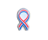 Jibbitz Charity Ribbons Red/White/Blue