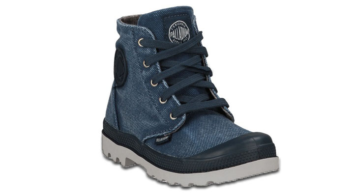 Palladium Kids Pampa Hi Zipper Navy/Metal UK 10 EUR 28 (53196-418-M)