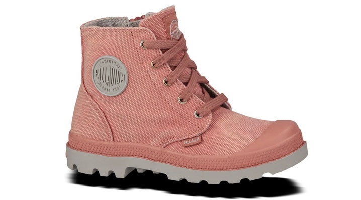Palladium Kids Pampa Hi Zipper Old Rose/Vapor UK 1 EUR 33 (53196-635-M)