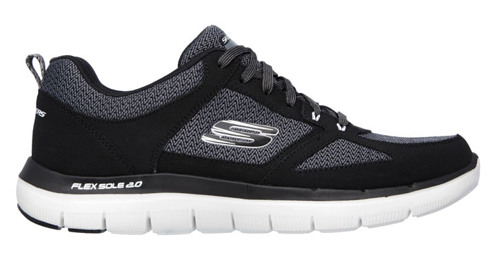Skechers Mens Flex Advantage 2.0 Black/White UK 10 EUR 45 (52180)