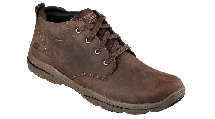 Skechers Mens Harper Melden Boot Chocolate UK 12 EUR 47 (64857)