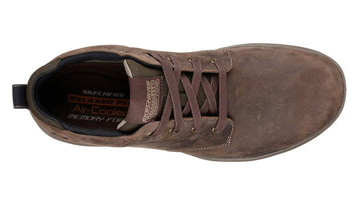 Skechers Mens Harper Melden Boot Chocolate UK 12 EUR 47 (64857)